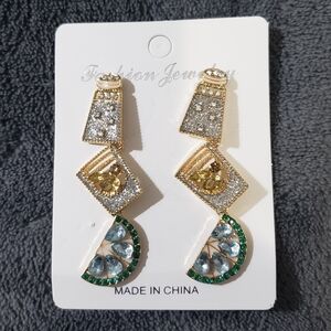 Tequila Shot, Salt and Lime Earrings